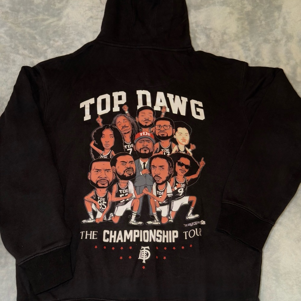Kendrick Lamar SZA TDE The Championship Tour Black Vintage Hoodie